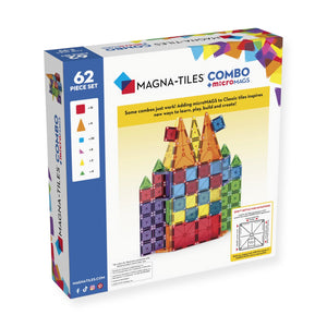 Magna-Tiles Classic & microMAGS Combo 62-Piece Set