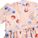 Molo Baby Narice l/s Swimsuit w/ Ruffle ~ Pink Shell