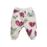 Play Up Baby Hearts Print Fleece Sweatshirt & Sweatpants Set ~ Taupe