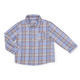 Mayoral Baby Boy l/s Button Down Plaid Shirt ~ Lead