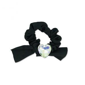 Milk x Soda My Mini Heart Hair Tie ~ Black/Crystal