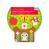 Petit Collage Little Tree On-The-Go Wooden Puzzle + Play