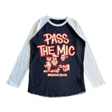 Rowdy Sprout Baby Beastie Boys Pass the Mic Raglan Tee ~ Vintage Black/White