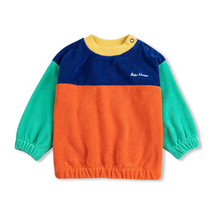 Bobo Choses Baby Color Block Terry Sweatshirt & Joggers Set ~ Blue Multi