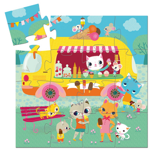 Djeco Ice Cream Truck Silhouette Puzzle