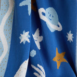 Biquette Night Sky Knit Midi Blanket ~ Deep Space