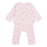 Petit Bateau Floral Print Cardigan & Pants Set ~ Pink