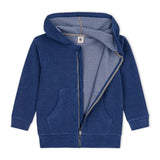 Petit Bateau Boys Terry Zip Hoodie & Shorts Set ~ Blue