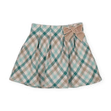 Mayoral Girls Fuzzy Knit Sweater & Plaid Skirt w/ Bow Set ~ Jade