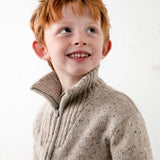Mayoral Boys Knit Zip Sweater ~ Tweed