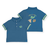 Mayoral Baby Boy s/s Polo w/ Graphic ~ Safari Friends/Indigo