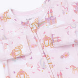Angel Dear 2 Way Zipper Ruffle Back Footie ~ Princess Unicorns & Castle