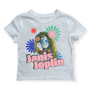 Rowdy Sprout Girls Janis Joplin s/s Fitted Tee ~ Vintage White