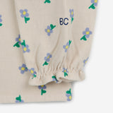 Bobo Choses Baby Pansy Flower Printed Blouse & Paperbag Pants Set ~ Off-White/Lavender