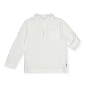 Mayoral Boys Mao-Collar l/s Shirt~ White