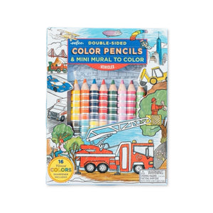 eeBoo Vehicles Biggie Pencils w/ Mini Mural