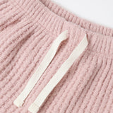 Quincy Mae Cozy Waffle Ruffle Top & Pants Set ~ Rose