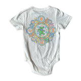 Rowdy Sprout Grateful Dead Kaleidoscope Bears s/s Onesie ~ Vintage White