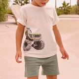Mayoral Boys Monster Truck Tee & Shorts Set ~ Green