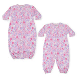 Baby Steps Convertible Gown ~ Watercolor Floral/Pink