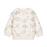 Mayoral Baby Boy Dinos Print Sweatshirt & Sweatpants Set ~ Light Taupe