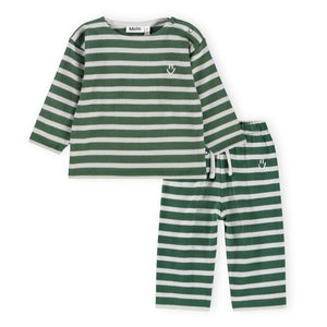 Molo Baby Edarko l/s Top & Saxon Soft Pants Set ~ Pine Stripe
