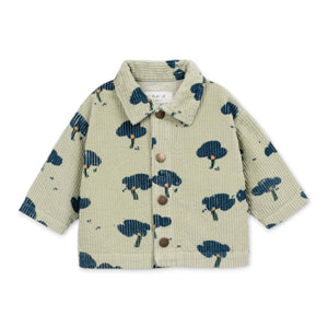 Play Up Baby Tree Print Corduroy Overshirt, l/s Top & Pants Set ~ Pistachio/Off-White