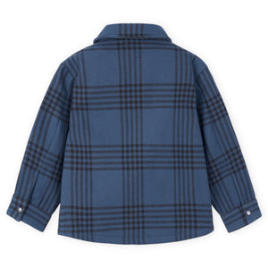 Mayoral Boys Fleece Lined Check Jacket ~ Steel