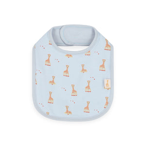 Sophie La Girafe Printed Bib ~ Halogen Blue