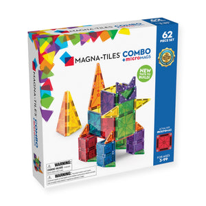 Magna-Tiles Classic & microMAGS Combo 62-Piece Set
