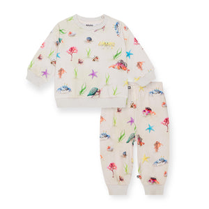 Molo Baby Disc Sweatshirt & Simeon Sweatpants Set ~ Hermit Crab