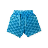 Mish Van Enzyme Tee & Check Shorts Set ~ Turquoise