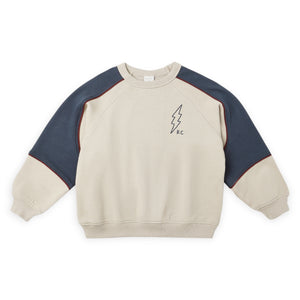 Rylee + Cru Boys Paneled Sweatshirt & Sweatpants Set ~ Stone