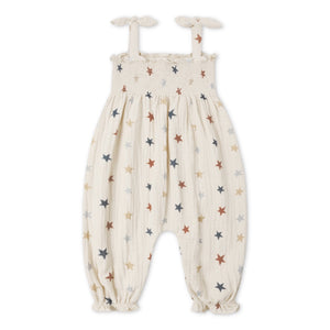 Rylee + Cru Sawyer Stars Romper ~ Natural