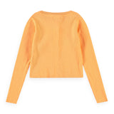 Molo Giselle Ribbed Knit Cardigan 7-12 ~ Cantaloupe