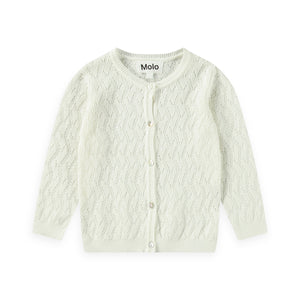 Molo Baby Gilli Cardigan ~ Crisp White