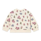 Mayoral Baby Girl Floral Print Sweatshirt & Embroidered Jeans Set ~ Soy/Dark Wash