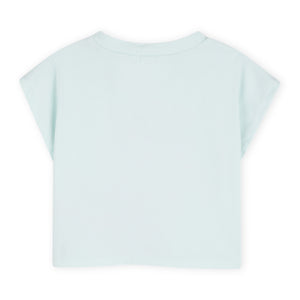 Billieblush Sequin Sun Graphic Boxy s/s T-shirt 7-12 ~ Sea Green