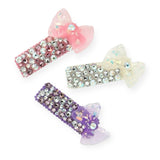 Bari Lynn Fully Crystallized Bow Snap Clip