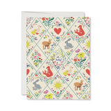 Red Cap Cards Woodland Critters Baby Card