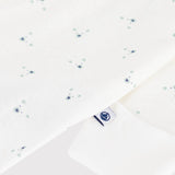 Petit Bateau Front Zip Printed Footie w/ Collar ~ White Multi
