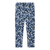 Mayoral Girls Floral Applique Sweatshirt & Printed Leggings Set 7-12 ~ Light Khaki/Navy