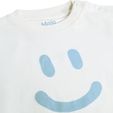 Molo Baby Dazzle Zip Sweatshirt, Enzo Tee & Simms Shorts Set ~ Stream/Daylight White