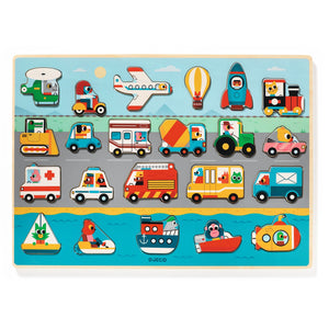 Djeco Puzzlo Vroom Wooden Puzzle