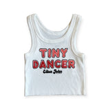Rowdy Sprout Baby Elton John Tiny Dancer Ribbed Tank ~ White