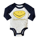 Rowdy Sprout Talking Heads l/s Raglan Onesie ~ Vintage White/Black
