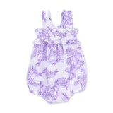 Angel Dear Ruffle Strap Bubble Onesie ~ Lilac Floral