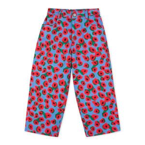 Wynken Bacia Floral Print Jeans 7-12 ~ Blue/Red