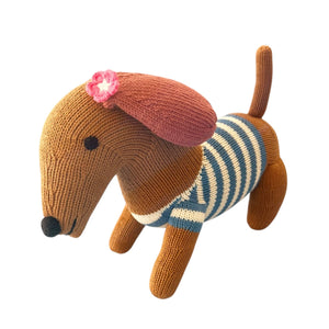 Estella Knit Doll ~ Cherry Blossom Dog