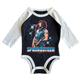 Rowdy Sprout Springsteen '84 Stadium l/s Raglan Onesie ~ Vintage Black/White